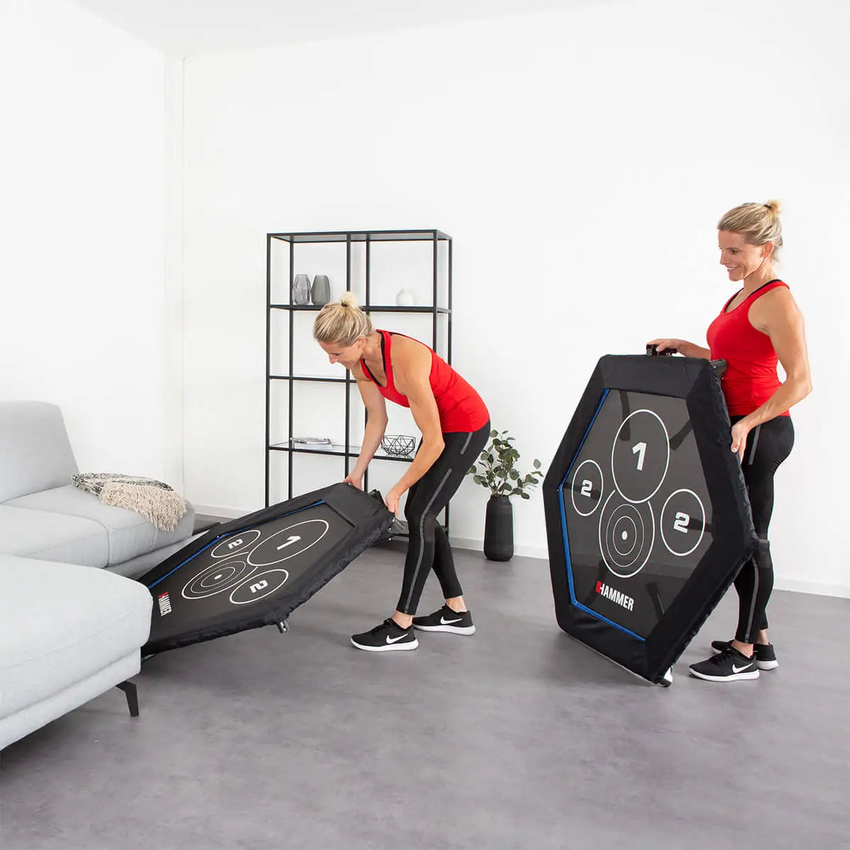 Trambulina Fitness pliabila cu maner Hammer Cross Jump