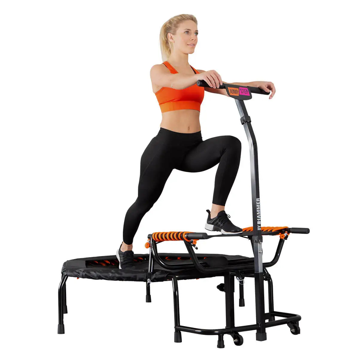 Trambulina Fitness pliabila cu maner Hammer Jump Step