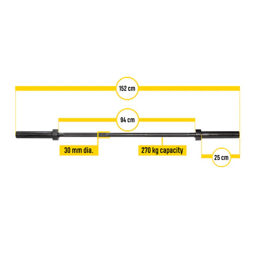 Bara olimpica Body-Solid 150 cm - OLBAR150