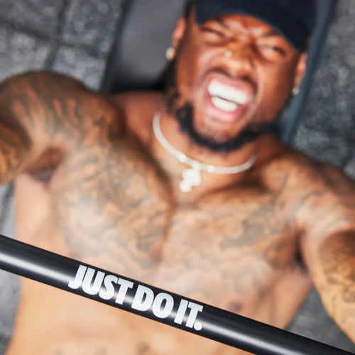 Bara olimpica premium Nike 20 kg - "Just Do It"