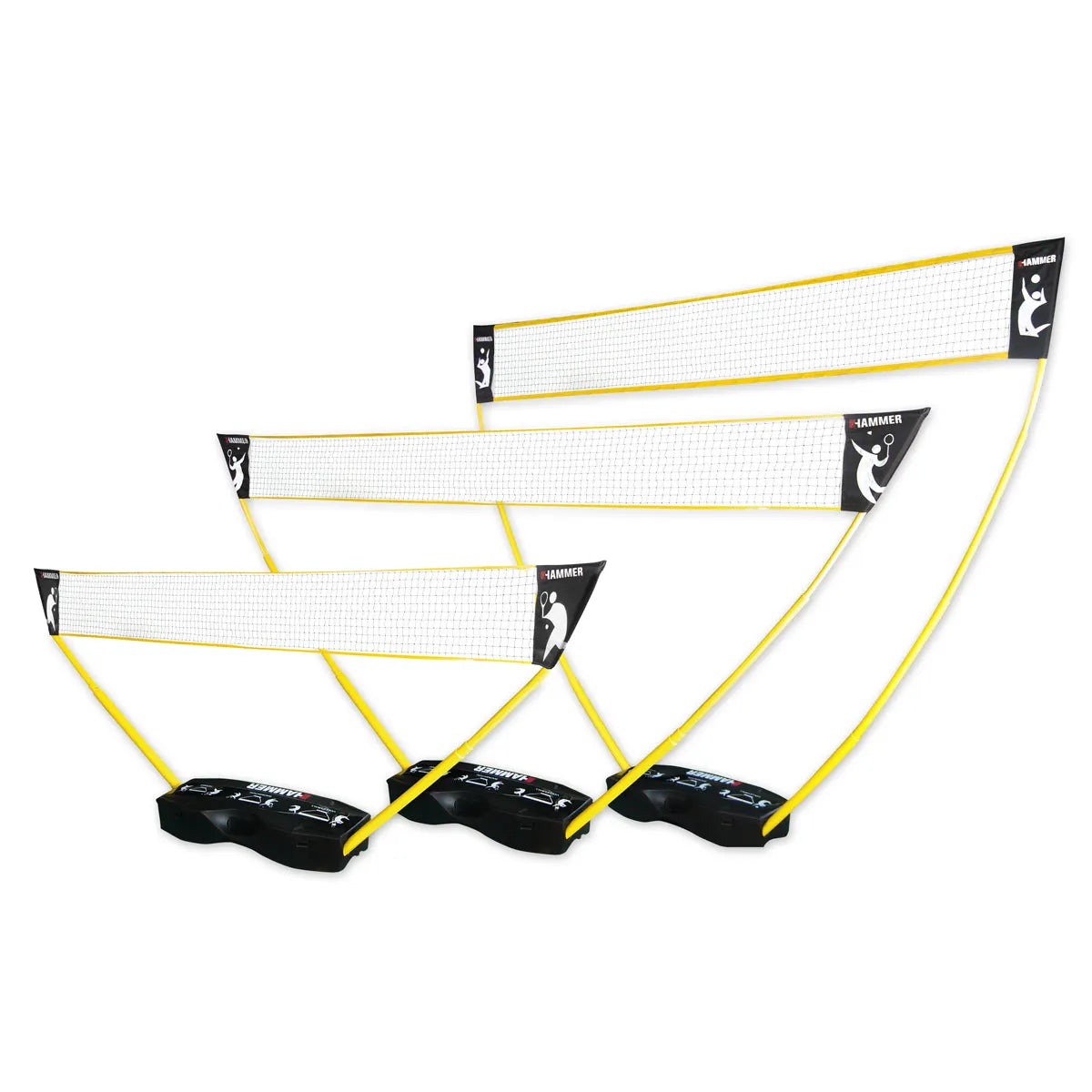 Hammer Set Fileu Portabil 3 in 1 Badminton, Volei si Tenis