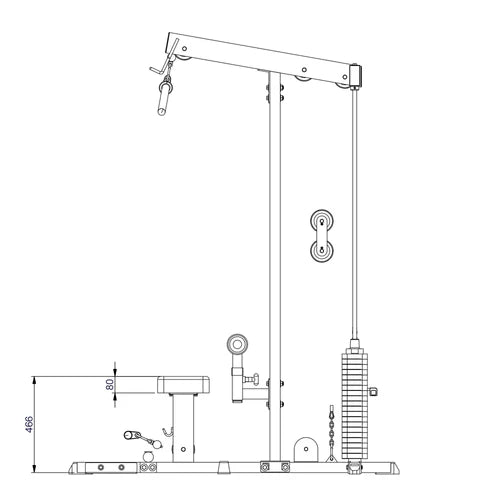 Lat Pulldown si Low Row cu stiva de greutati Body-Solid - GLM84