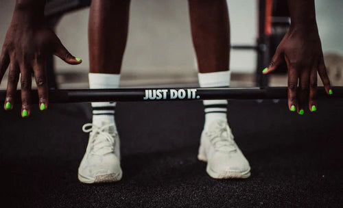 Bara olimpica premium Nike 20 kg - "Just Do It"